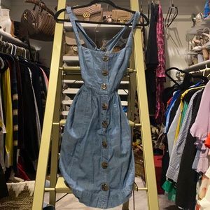 Cute denim button down dress